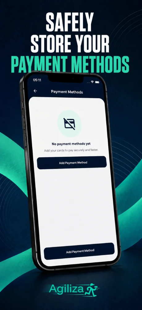 Agiliza payment methods screen for adding a saved card